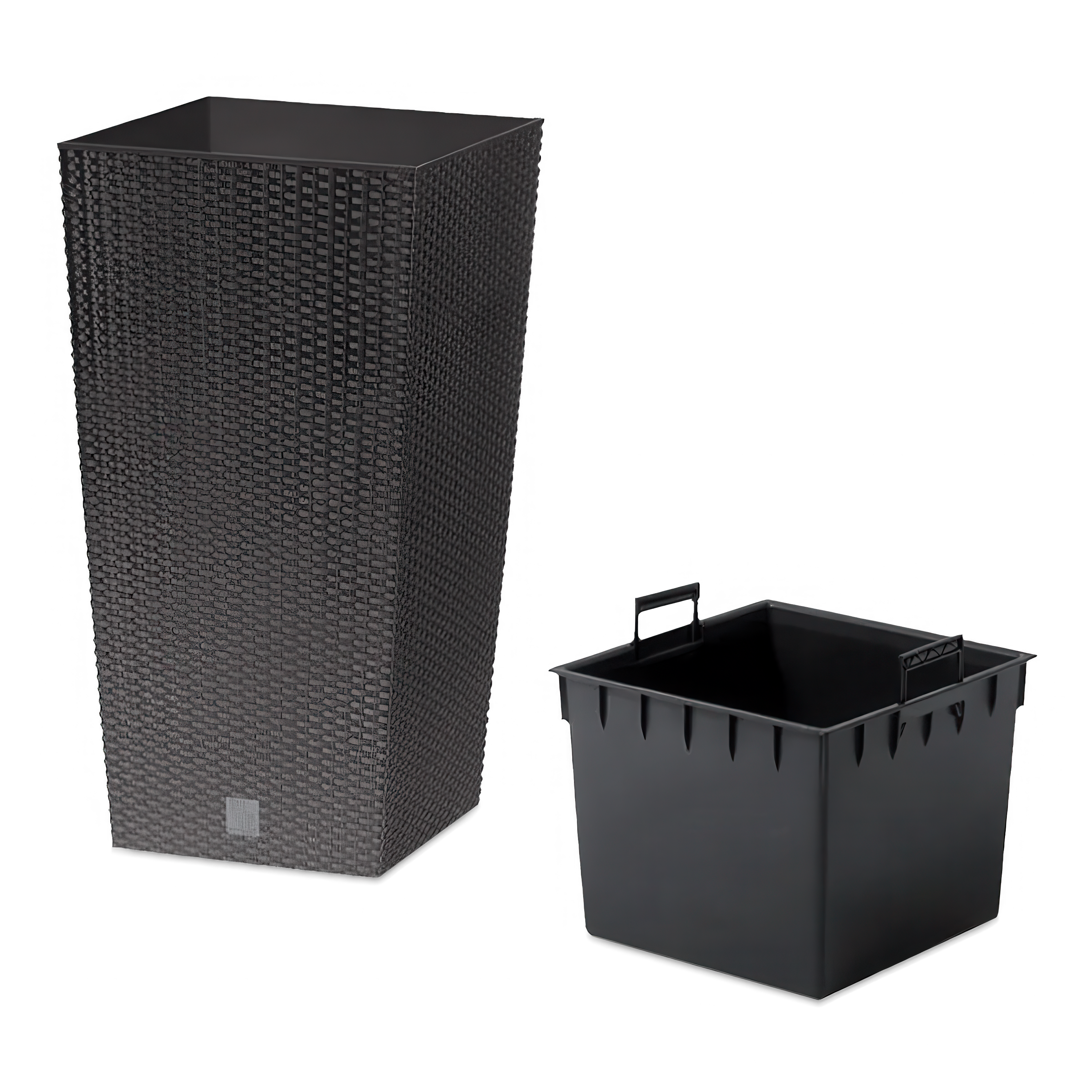 Rato Štvorcový vysoký kvetináč 26x26x50cm umbra - PROSPERPLAST