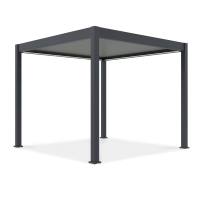 Bioklimatická pergola s pohyblivými lamelami ELEGANCE AUTOMATIC 3x3 antracit/svetlosivá - Gutroof