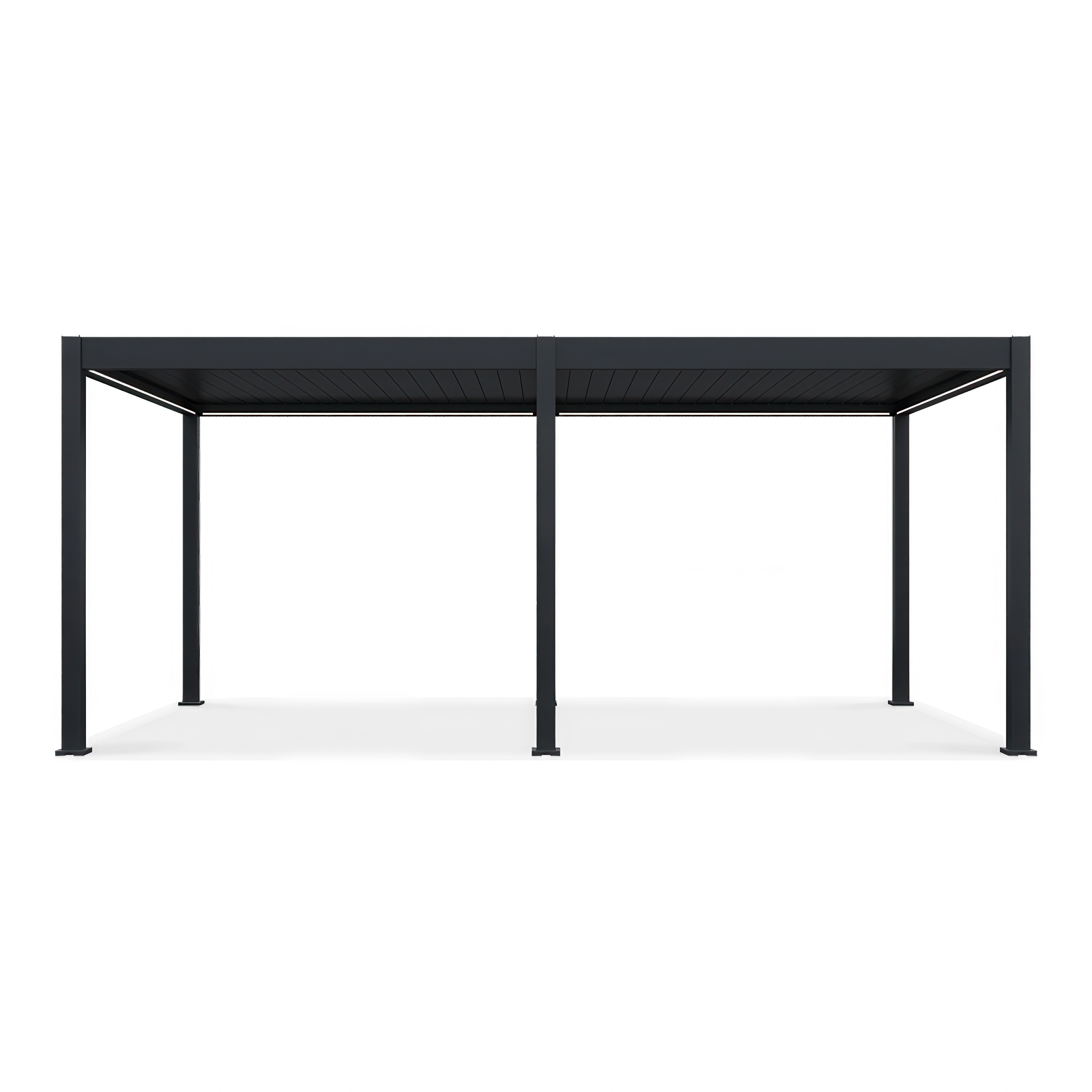 Bioklimatyczna pergola tarasowa ELEGANCE AUTOMATIC 3x6 z oświetleniem LED Anthracite - Gutroof