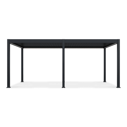 Bioklimatyczna pergola tarasowa ELEGANCE AUTOMATIC 3x6 z oświetleniem LED Anthracite - Gutroof