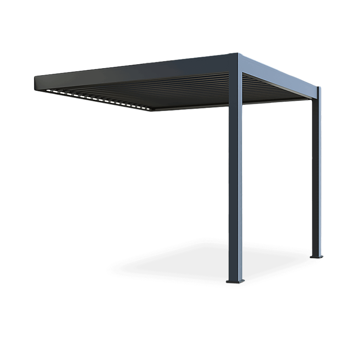 Automatická stenová pergola s LED osvetlením 3x3 ELEGANCE WALL AUTOMATIC, antracitová - Gutroof