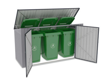 Box na odpadky DAVIS 8x3 Light Grey - Hardmaister