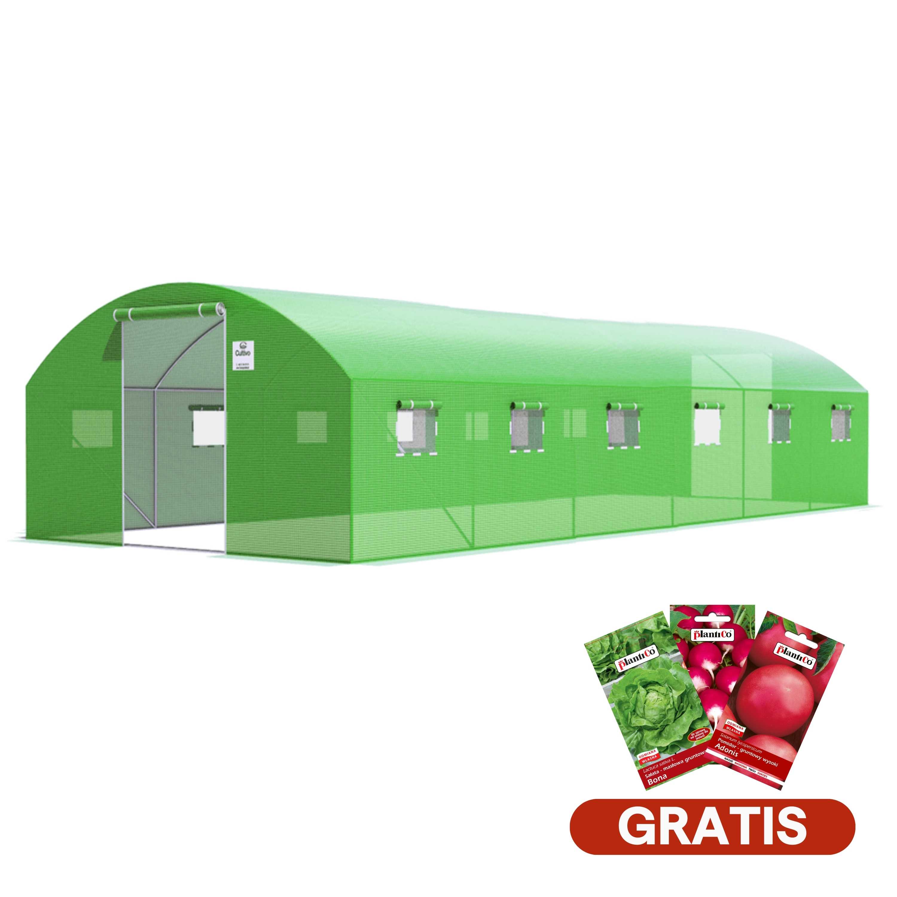 Dvojdverový fóliovník 4x6x2 - 24m2 Zelený