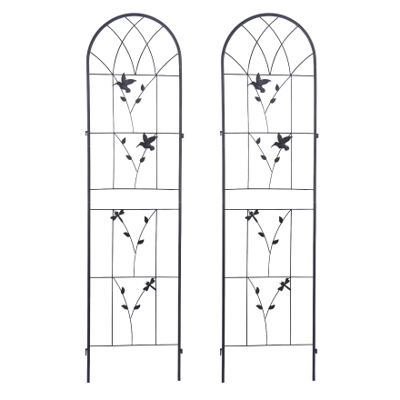 Sada dvoch podstavcov na rastliny 190x55 cm - vtáčí vzor - Cultivo