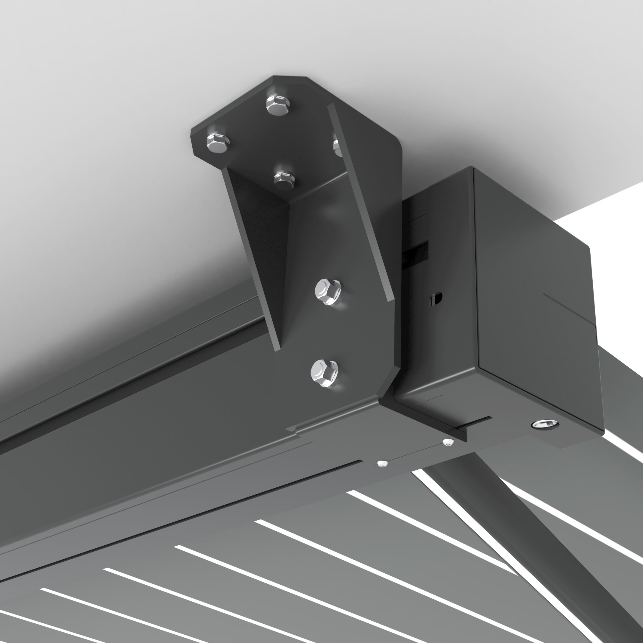 Stropný úchyt pre markízu DELUXE, svetlosivý - Gutroof