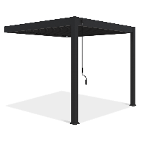 ELEGANCE WALL 3x3 Antracitová nástenná pergola - Gutroof