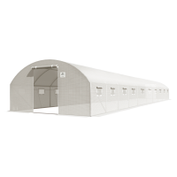 Fóliový tunel DUAL DVERE 4x10x2 - 40m2 10 sekcií Biely