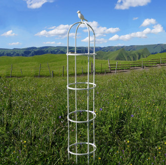 Biela pergola na ruže, výška 210 cm, kov - Cultivo