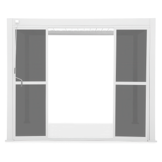 Polykarbonátové posuvné dvere pre bielu pergolu PREMIUM 4 m - GUTROOF