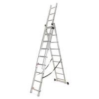 Multifunkčný hliníkový rebrík Solid Regular, 3x9 - Hardmaister