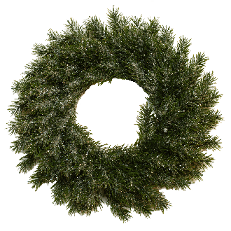 Veniec WINTALL, matný smrek s trblietkami, priemer 34 cm