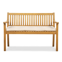 Drevená záhradná lavica s vankúšom ALNES Teak Look