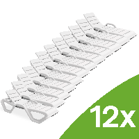 Sada 12 terasových lehátok MONOBLOCK White New - Bjorkka