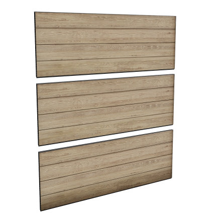 Sada 3 plotových panelov Keter DECO Ashwood