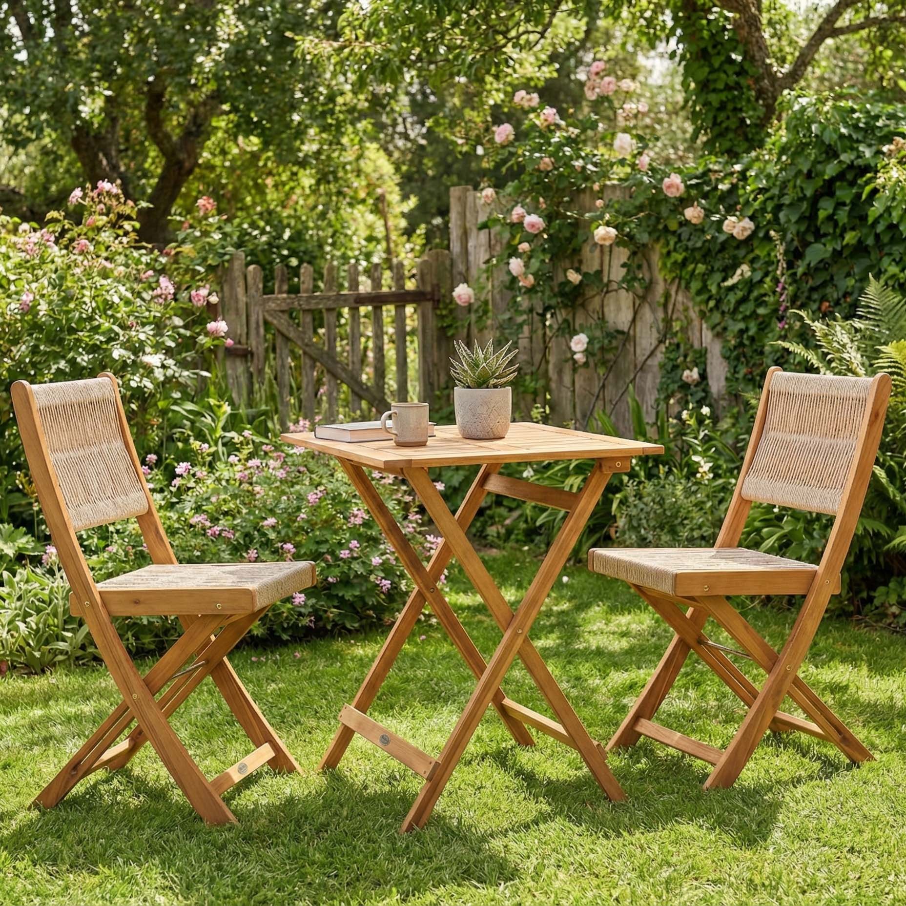 SOMA BALCONY ACACIA WOOD balkónová drevená súprava - Bjørkka