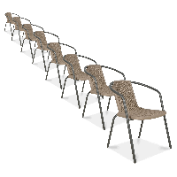 Záhradná súprava stoličiek SIMPLE Cappucino 8ks - Focus garden