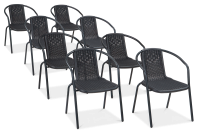 Súprava záhradných stoličiek SIMPLE Graphite 8ks - Focus garden