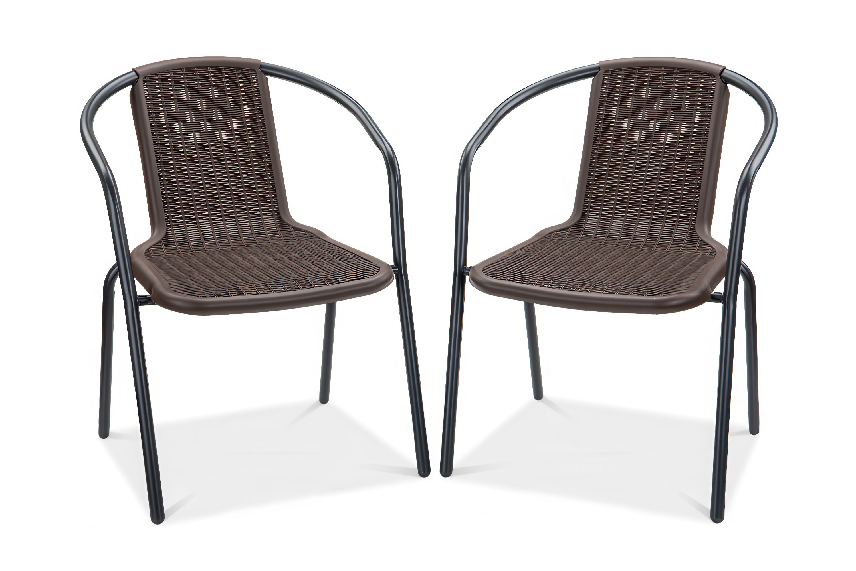 Zestaw krzeseł ogrodowych Simple Brown 2 sztuki Focus Garden bez tła PNG