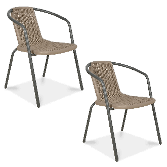 Zestaw krzeseł Simple Cappuccino 2 sztuki Focus Garden bez tła PNG