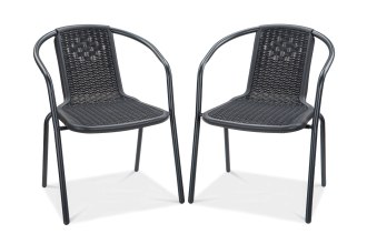 Zestaw krzeseł ogrodowych Simple Graphite 2 sztuki Focus Garden bez tła PNG