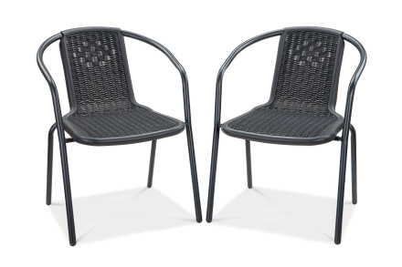 Zestaw krzeseł ogrodowych Simple Graphite 2 sztuki Focus Garden bez tła PNG