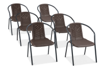 Súprava 6 stoličiek SIMPLE na terasu - Focus Garden