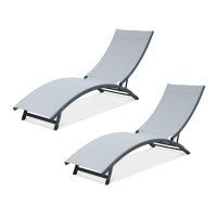 Plážové kreslo STAR Light Grey 2 ks - Focus Garden