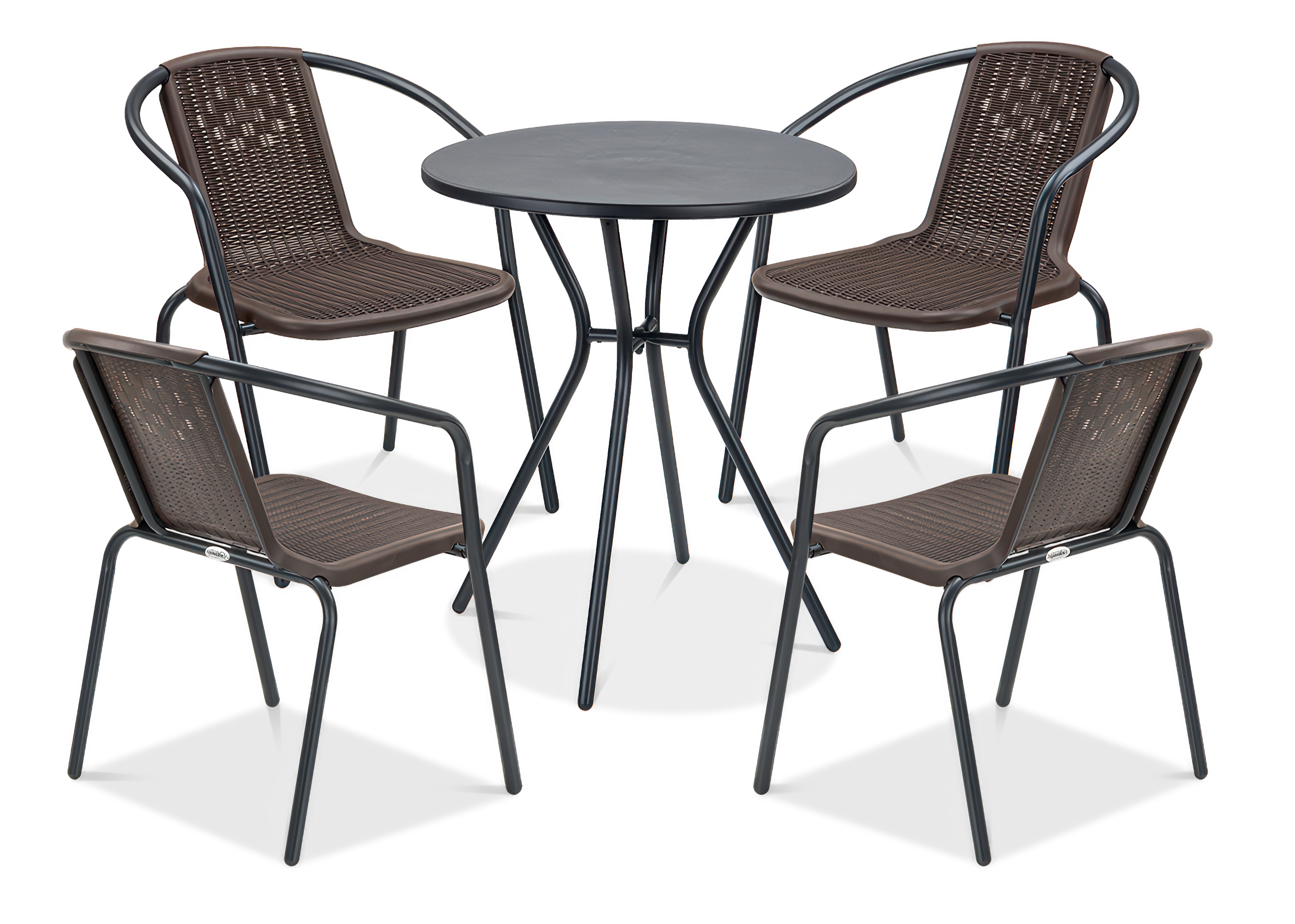 Zestaw mebli balkonowych Simple 4+1 brown - FOCUS GARDEN