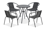 Balkónový set Simple 4+1 grafit - FOCUS GARDEN