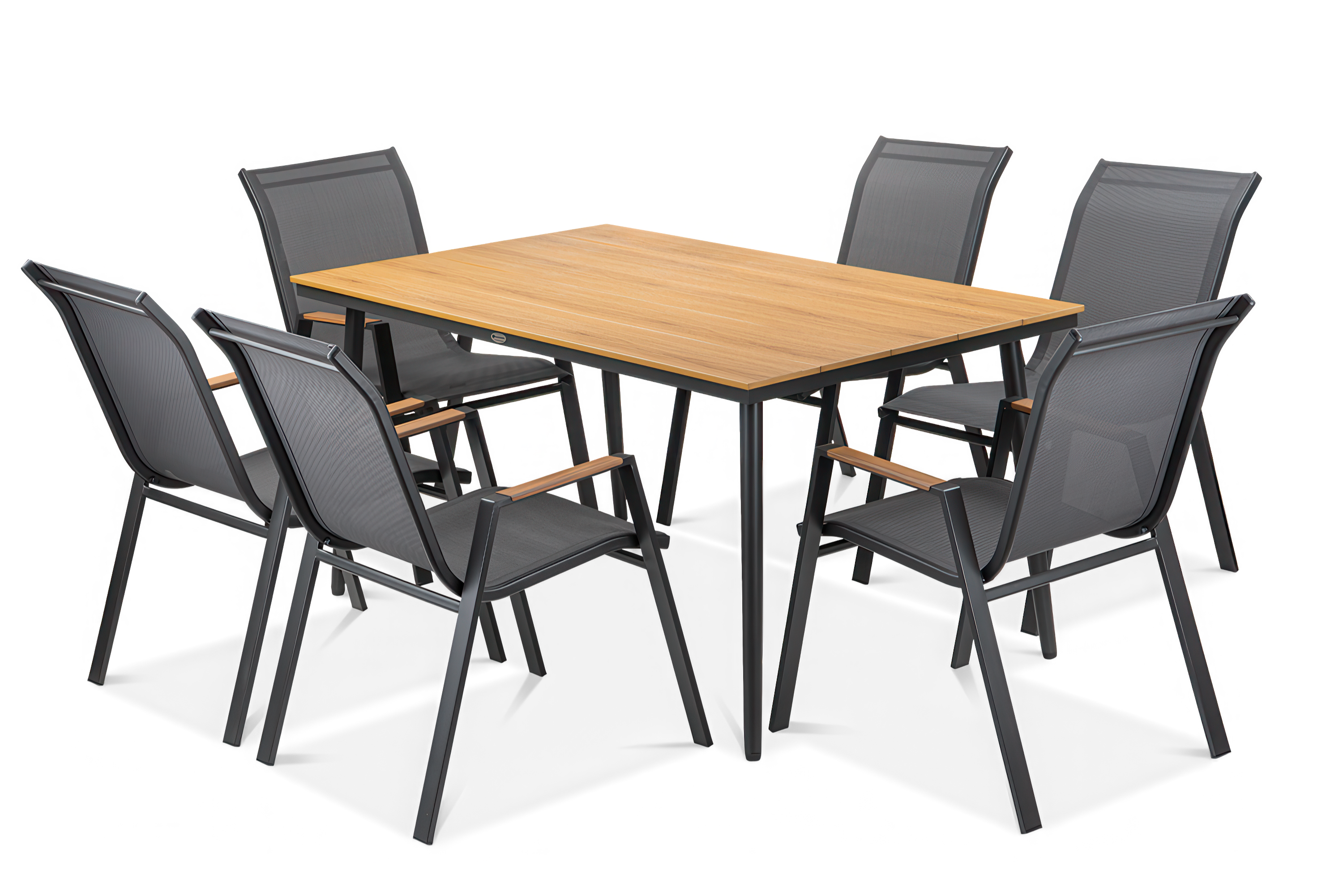 Súprava jedálenského nábytku NOVA DINING 6+1 tmavosivá - Bjørkka