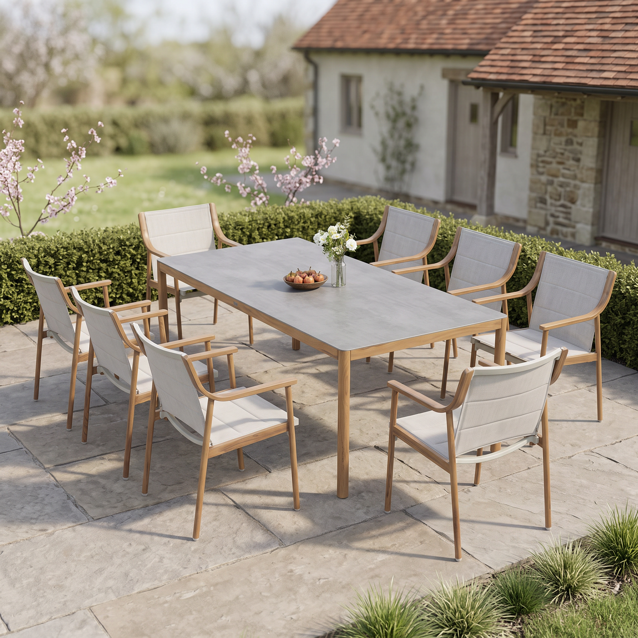 Jedálenská súprava PATTAYA DINING Wood Look 8+1 - Focus Garden