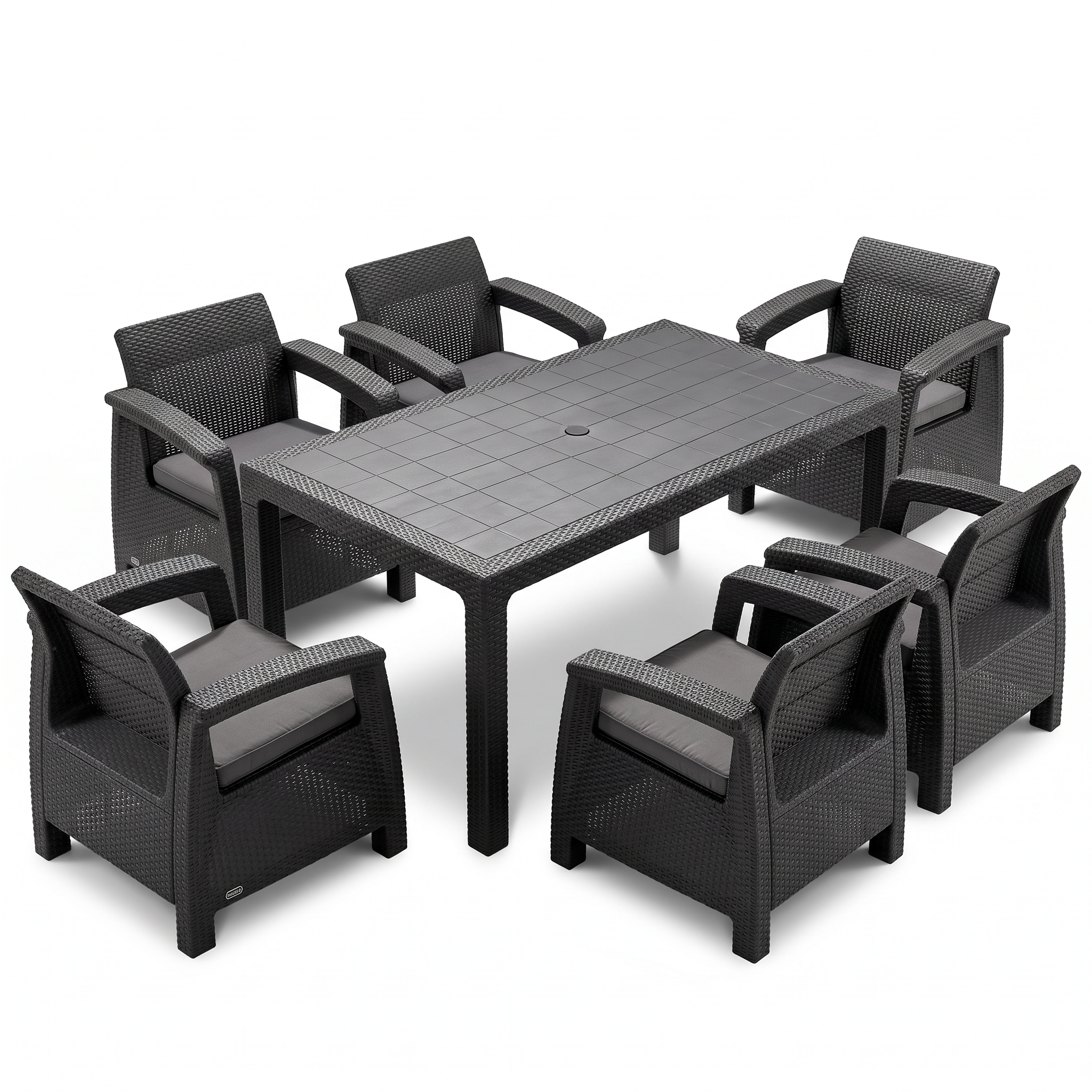 Záhradná súprava CORFU MELODY FIESTA 6+1 Graphite - Keter