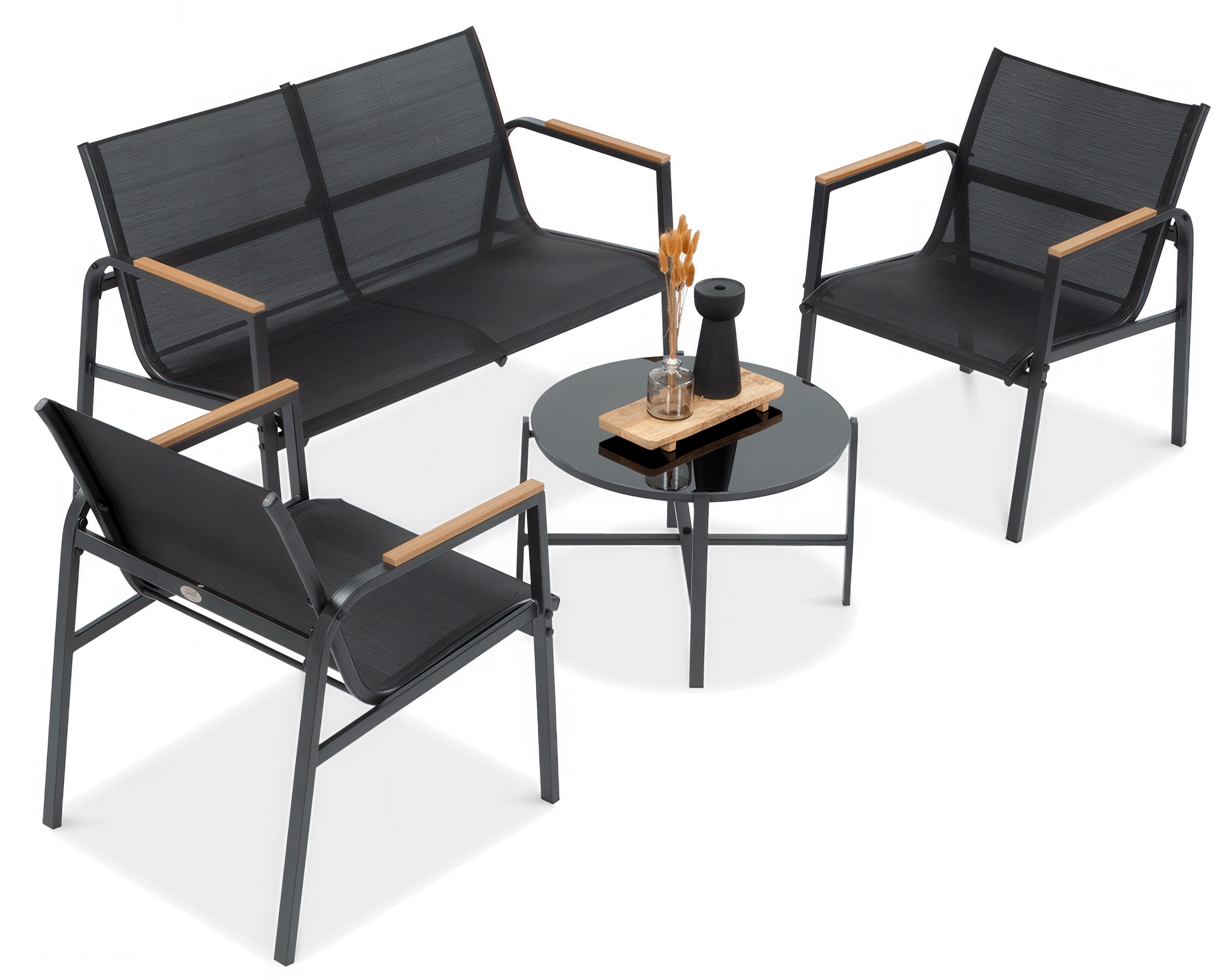 Czarne meble tarasowe Mango Black