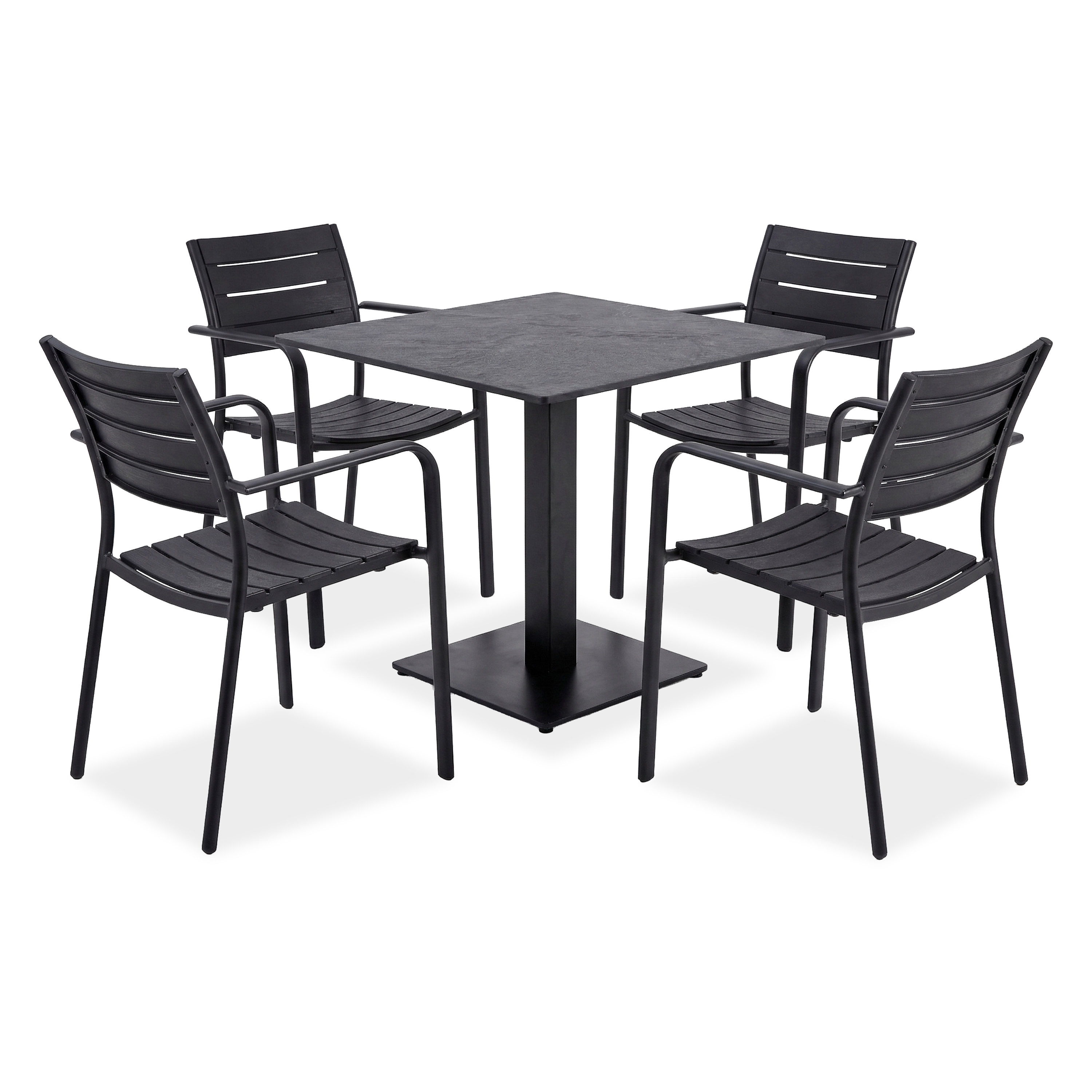 Záhradný set na terasu RIVIO/VENA 80 + MILO Black – Bjørkka