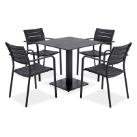 Záhradný set na terasu RIVIO/VENA 80 + MILO Black – Bjørkka