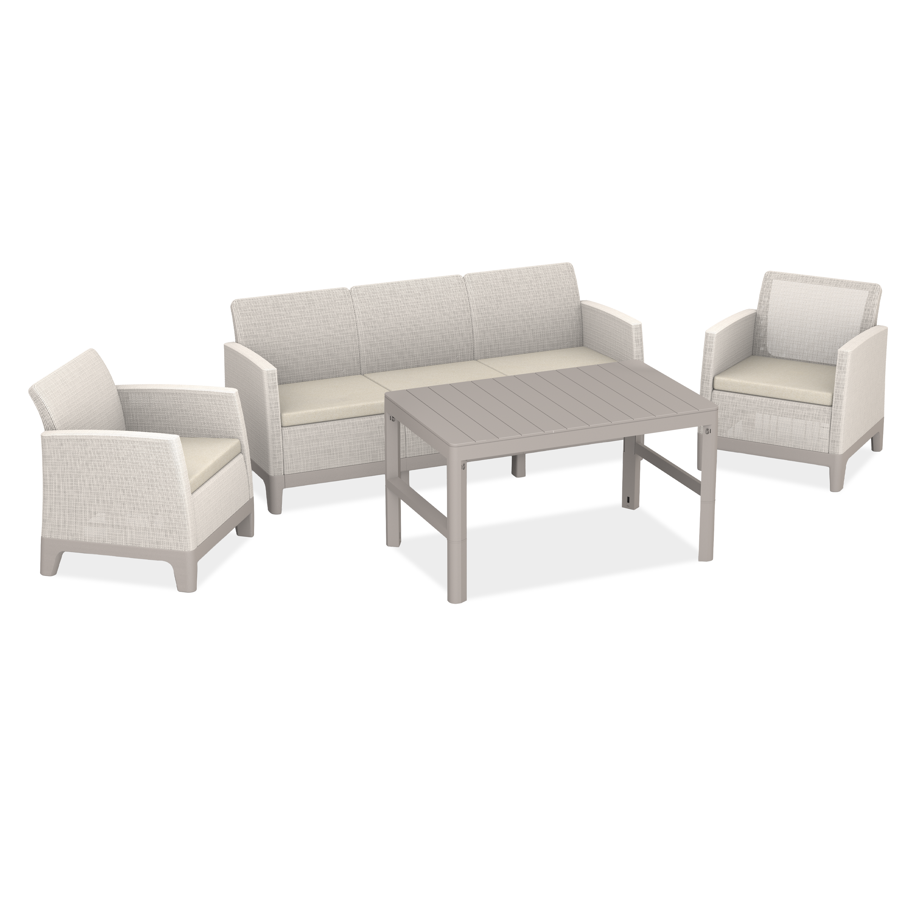 Záhradný set Keter SCANDI MAX 3/LYON Pebble Grey
