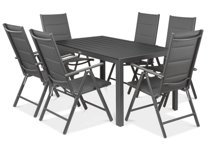 Zestaw mebli ogrodowych Sydney dark grey Focus Garden bez tła PNG