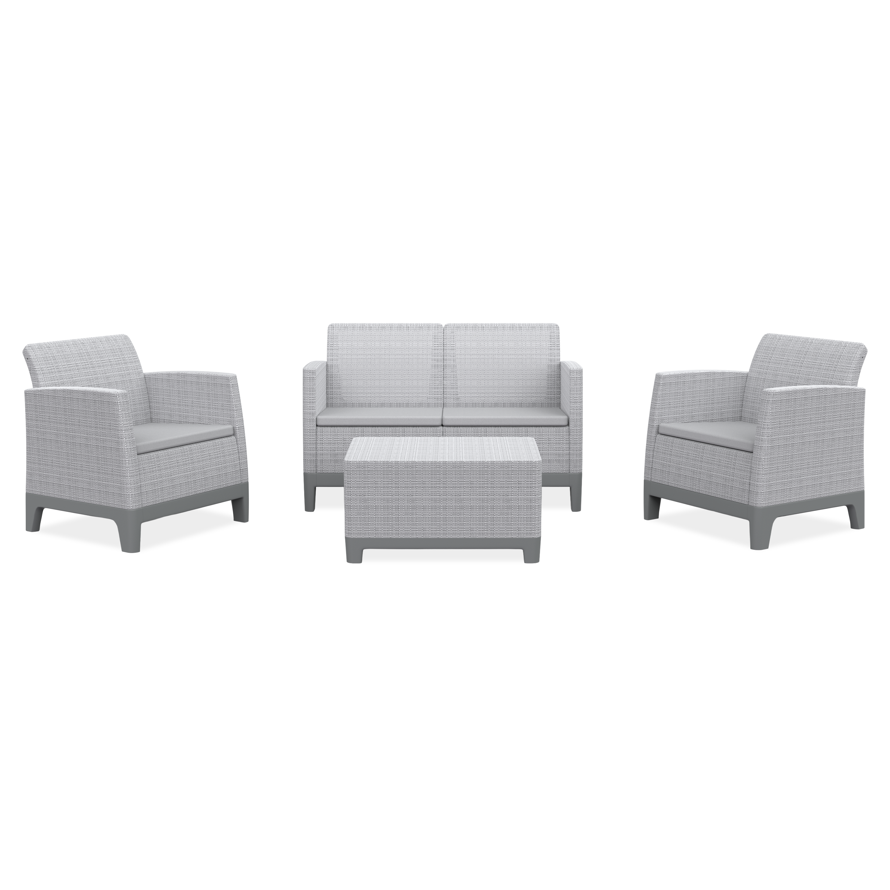 Záhradná súprava Scandi Forma Ash Grey-Storm Grey/ Light Grey - Keter