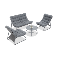 Kovová záhradná zostava Bjørkka VISTA CAFFE Dark Grey
