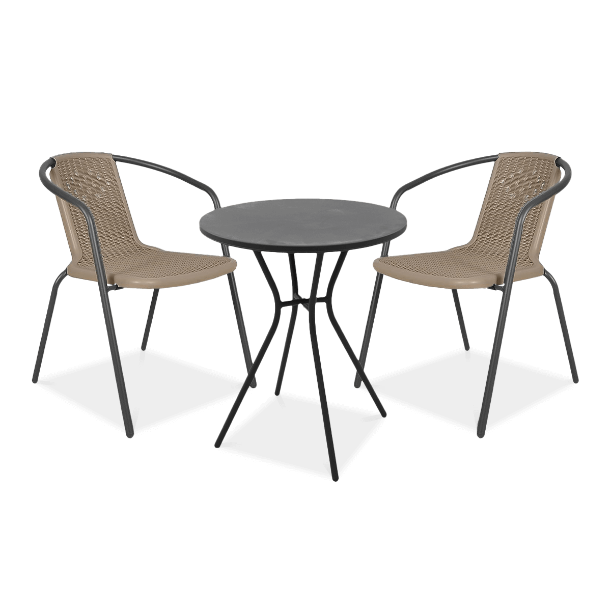 Balkónový záhradný set SIMPLE 2+1 cappucino - FOCUS GARDEN