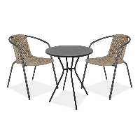 Balkónový záhradný set SIMPLE 2+1 cappucino - FOCUS GARDEN