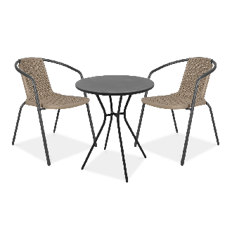 Balkónový záhradný set SIMPLE 2+1 cappucino - FOCUS GARDEN