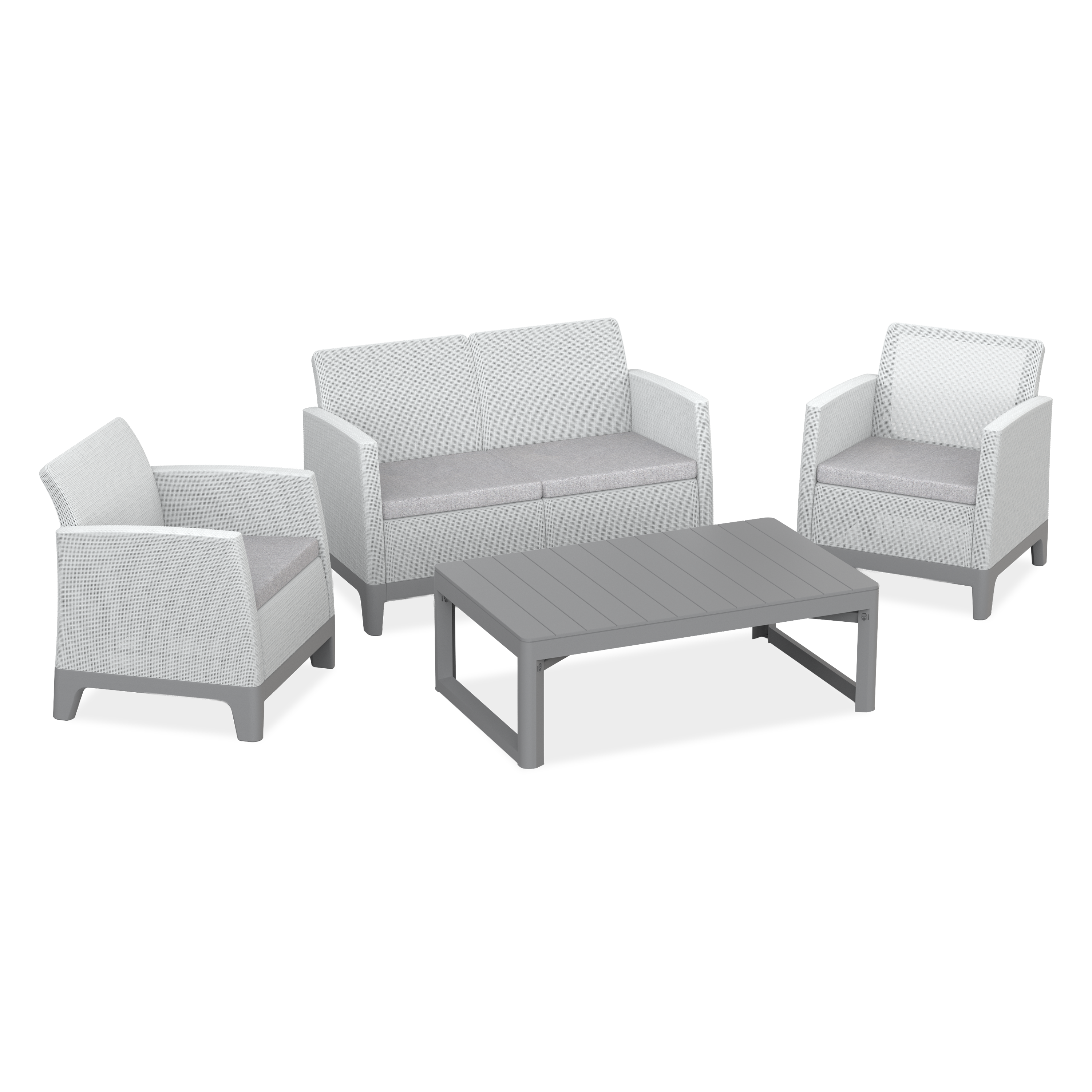 Záhradný set SCANDI MAX2/LYON Ash Grey-Storm Grey / St. Grey - Keter