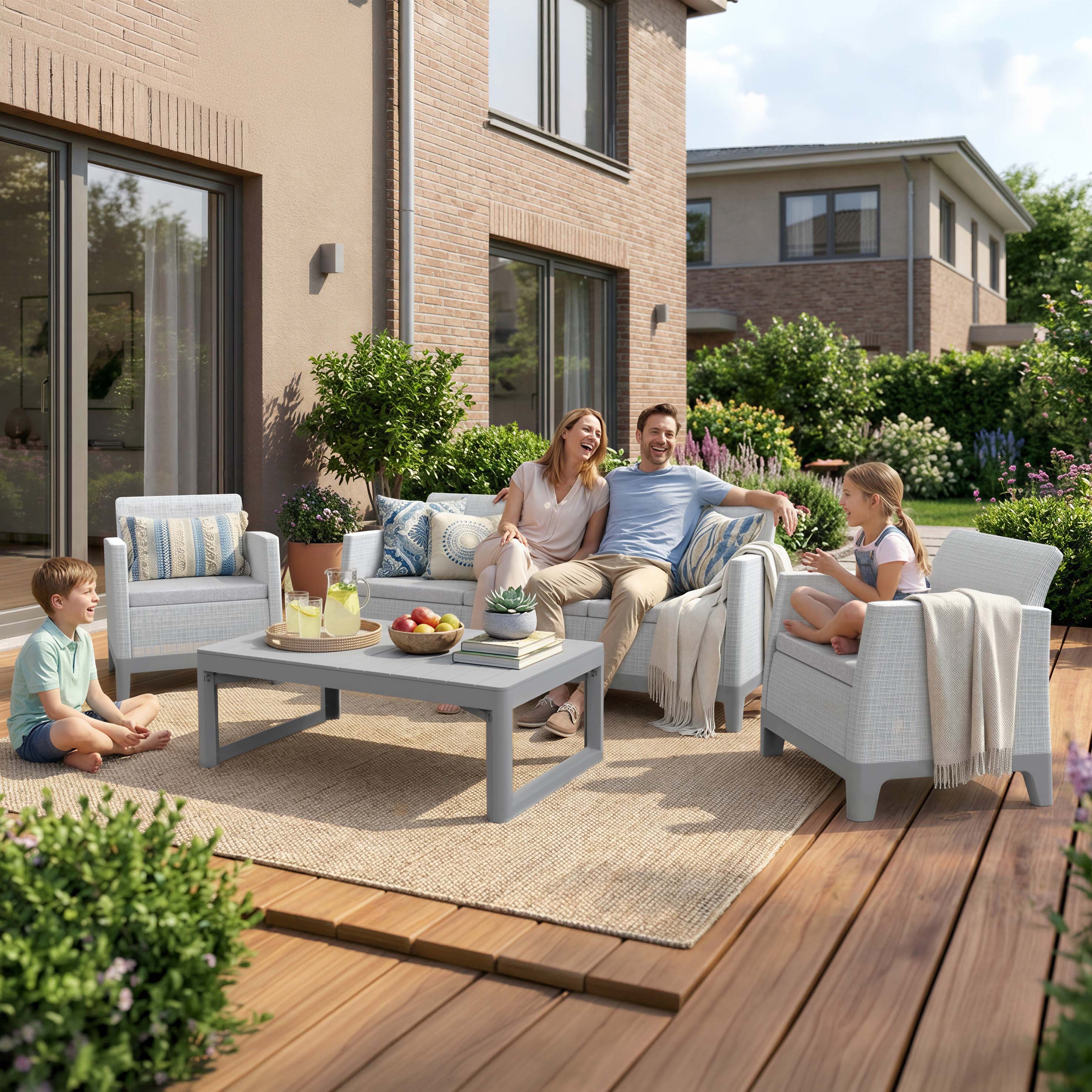 Záhradný set SCANDI MAX2/LYON Ash Grey-Storm Grey / St. Grey - Keter