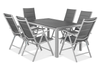 Záhradný set SYDNEY Silver / Dark Grey