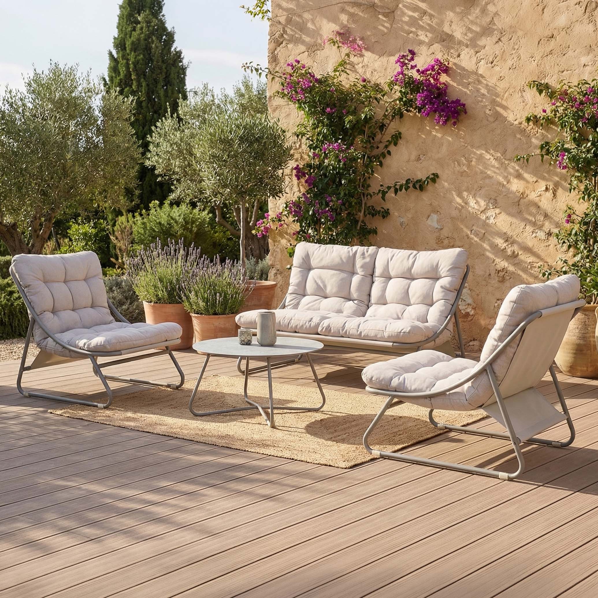 Zestaw mebli ogrodowych Vista Caffe Light Grey