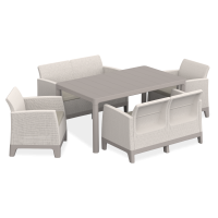 Záhradný nábytok SCANDI DINING FIESTA Pebble Grey-Soft Beige / Oat - Keter
