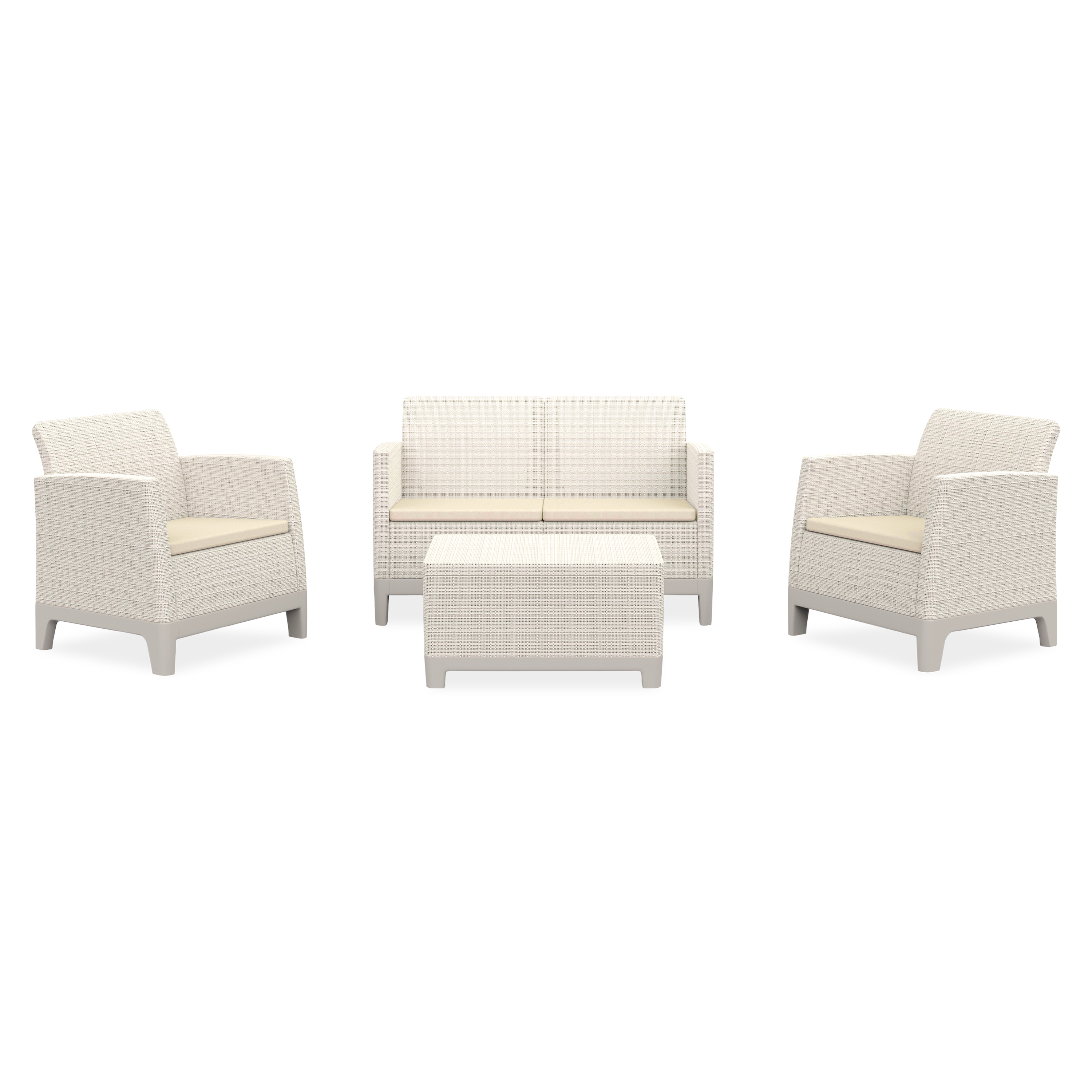 Záhradný set nábytku Scandi Forma Pebble Grey-Soft Beige/oat - Keter