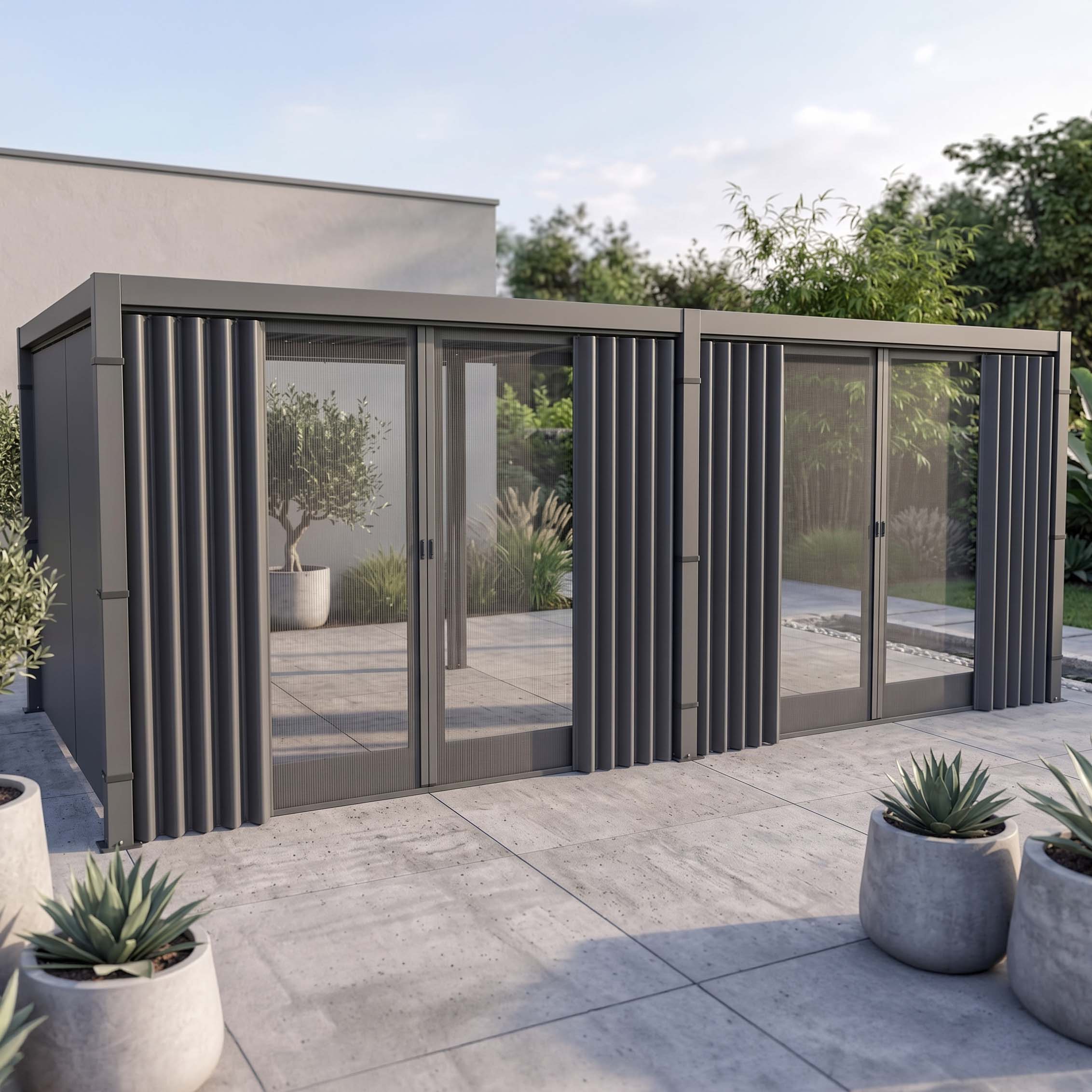 Žalúziový panel pre pergolu Premium Anthracite 93cm - Gutroof 