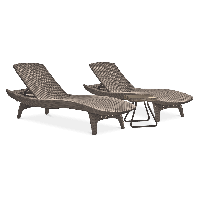 Súprava záhradných lehátok PACIFIC 2 ks. + Stôl Cappuccino - Keter